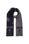 MOSCHINO femme Double question mark écharpe blu