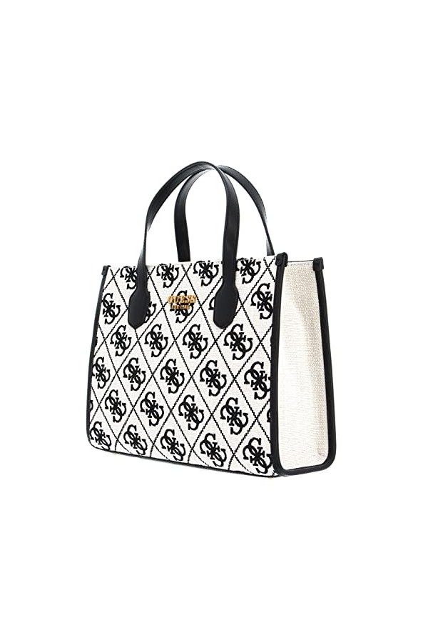 GUESS Silvana 2 Compartment Tote Black Logo
