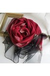 Foulard en Soie, Écharpe Femmes Mode Chaude Châle en Cachemire Confortable Hiver Wraps Couverture de Couleur Unie pour Femmes