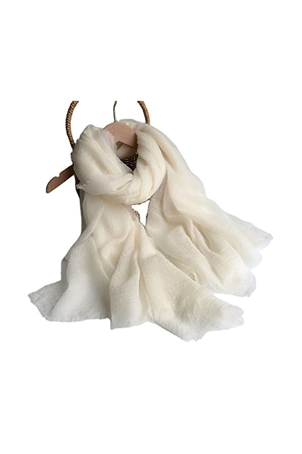 Foulard en Soie, Foulards de Couverture pour Femmes Écharpe de Couverture Douce Châle en Cachemire de Couleur Unie Couleur :
