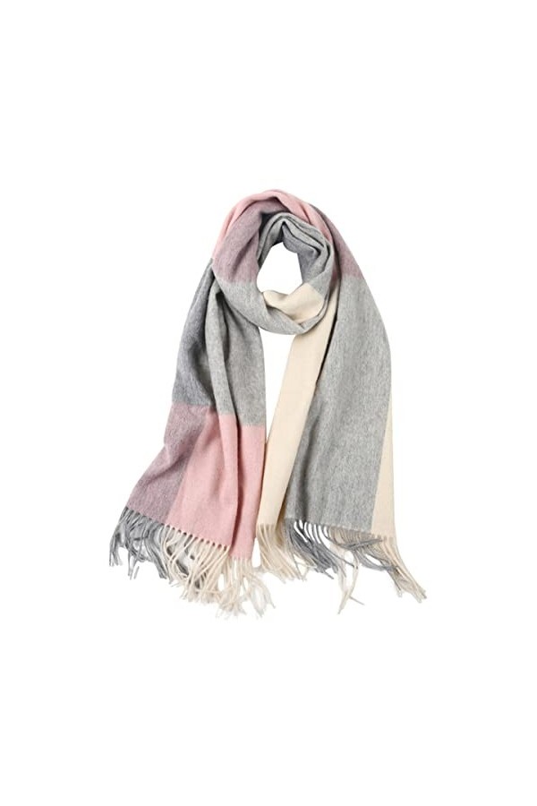 Foulard en Soie, Couverture pour Femmes et Hommes Mode Chaud Tartan Couverture Écharpe Plaid Wrap Châle Doux Chaud Confortabl