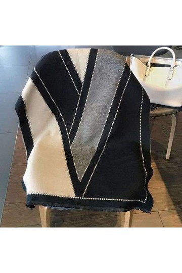 TYXL Foulard de Soie Femme, Écharpe Femmes Cachemire Écharpe Tempérament Hiver Châle Dames Doux Épais Chaud Écharpe Cool Nobl