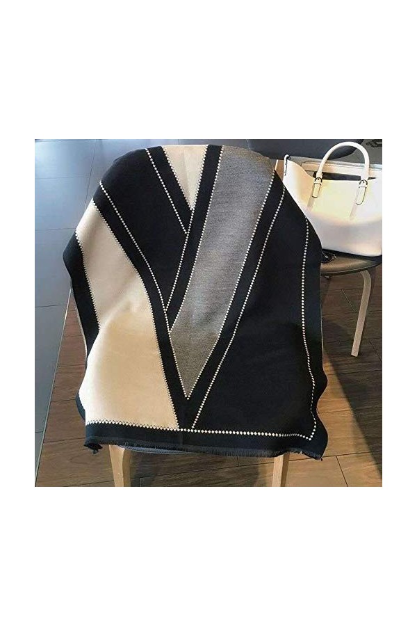 TYXL Foulard de Soie Femme, Écharpe Femmes Cachemire Écharpe Tempérament Hiver Châle Dames Doux Épais Chaud Écharpe Cool Nobl