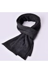 Bywenzai Foulard Hommes 100% Laine Écharpe Marque Solide Gris Automne Hiver Écharpes pour Hommes Doux Chaud Châles 175X65Cm N