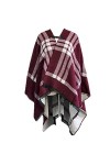 WSPDSD Style nordique imitation cachemire tie-dye noir et blanc double face châle écharpe cape simple châle épais chaud