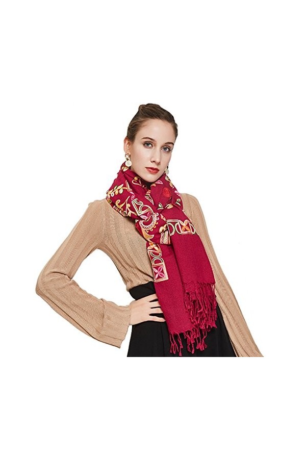 DANA XU - Pashmina - Femme - Rouge - Large