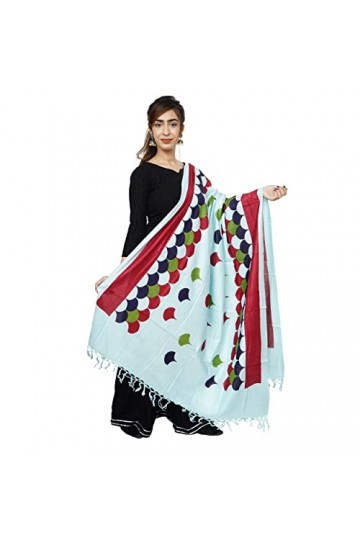 Handicraft Bazarr Étole en coton doux et soie pour lhiver, châle chaud pashmina, écharpe imprimée à la main, 122 x 213 cm