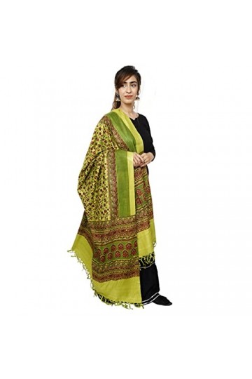 Handicraft Bazarr Stoles Châles en coton et soie cachemire pour femme - 122 x 213 cm - Écharpe dhiver longue unisexe