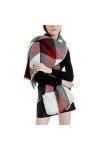 DYXYH Lady Plaid Echarpes Châle Femmes Spring Automne Hiver Écharpe Chaud Echarpe All-Match Long Crampons Châle Color : Red,