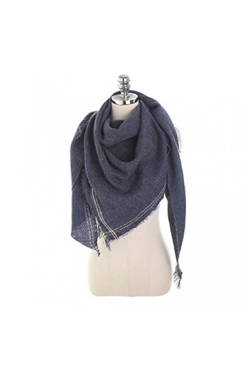 DYXYH Femmes Couleur solide All-Match Snood Echarpe Écriture imitation Cachemire Châle à double usage Écharpe automne et hive