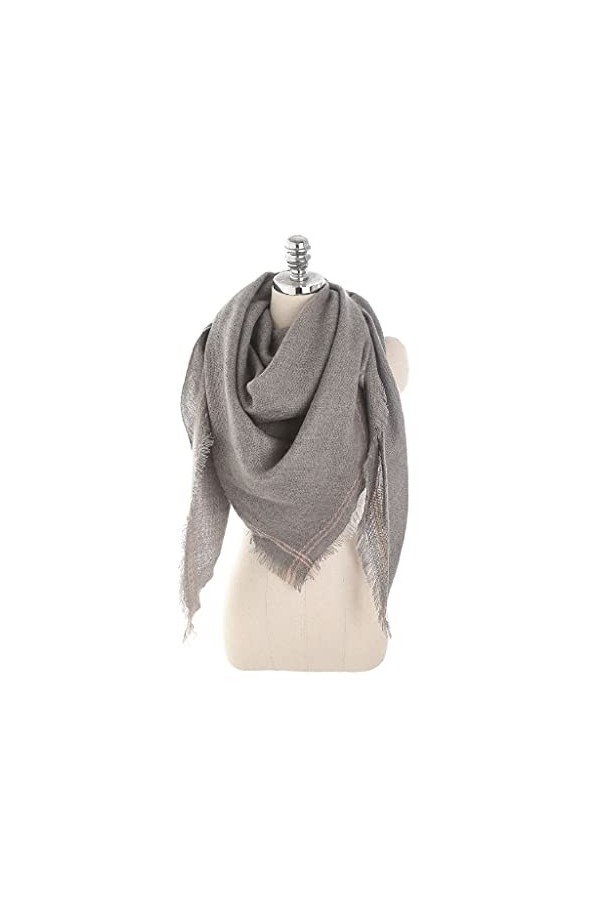 DYXYH Femmes Couleur solide All-Match Snood Echarpe Écriture imitation Cachemire Châle à double usage Écharpe automne et hive