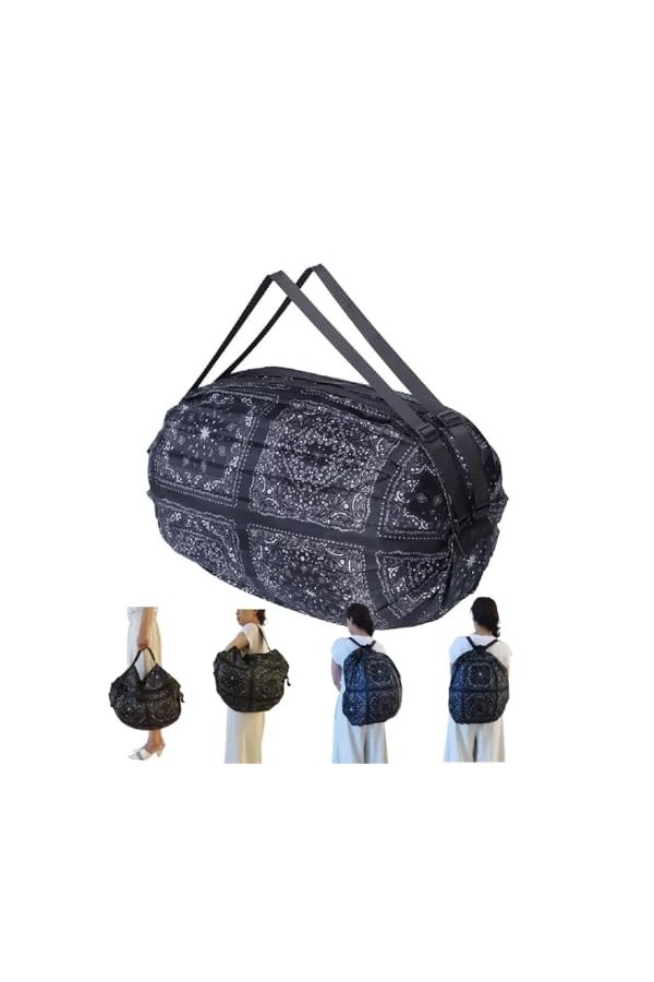 GIMIRO Sac de voyage pliable multifonction Sac à dos Sac à main Sac à bandoulière Grande capacité Sacs de courses Sport Fitne