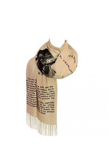 Universal Zone Jane Eyre par Charlotte Brontë Écharpe/Châle, beige, 72" x 26"