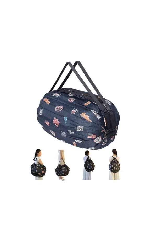 GIMIRO Sac de voyage pliable multifonction Sac à dos Sac à main Sac à bandoulière Grande capacité Sacs de courses Sport Fitne