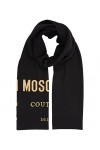 MOSCHINO femme écharpe en laine black - gold