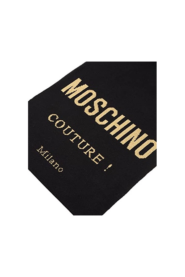 MOSCHINO femme écharpe en laine black - gold