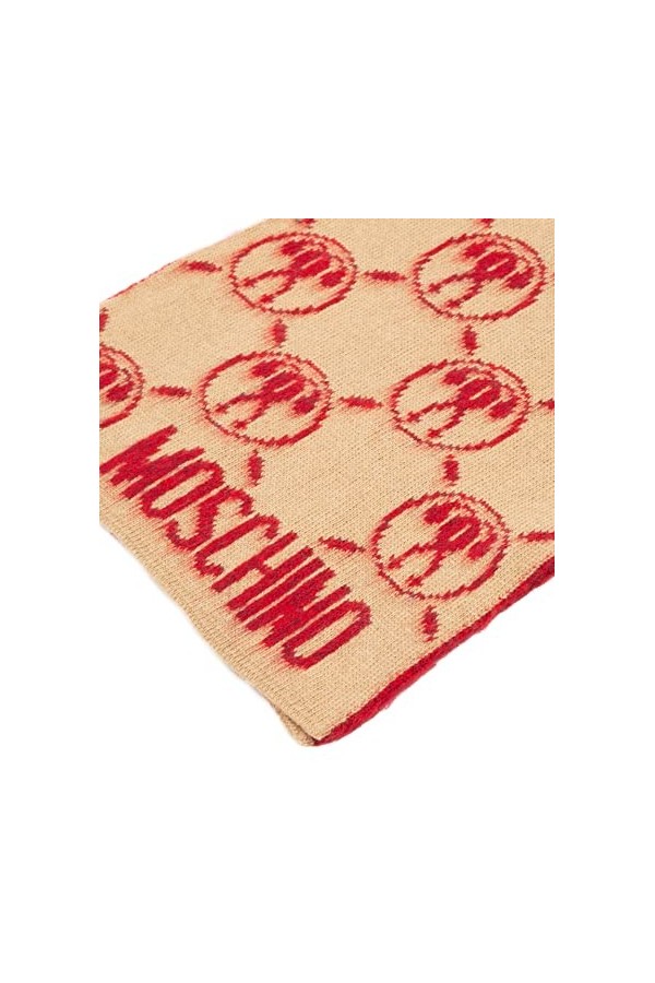 MOSCHINO femme Double question mark écharpe brown