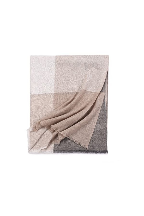 Foulard en Soie, Couverture pour Femmes et Hommes Mode Chaud Tartan Spell Couleur Couverture Écharpe Plaid Wrap Châle Doux Ch