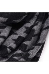 Foulard en Soie, Écharpe dHiver Longues Écharpes Chaudes en Cachemire Classique Couleur Gris Solide Châle Wraps Supe Couvert