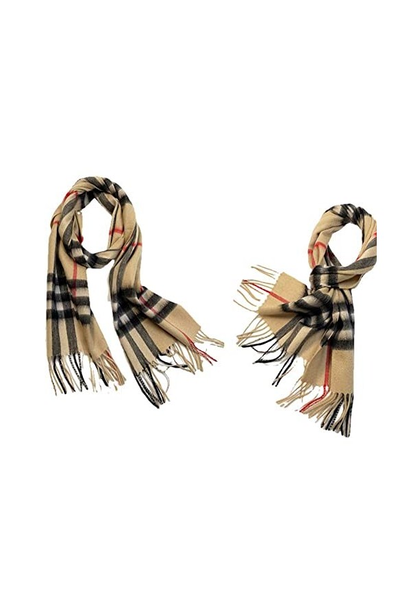 WSPDSD Écharpe à Carreaux en Cachemire dautomne et dhiver châle à Carreaux en Laine Britannique Classique pour Femmes Bavoi