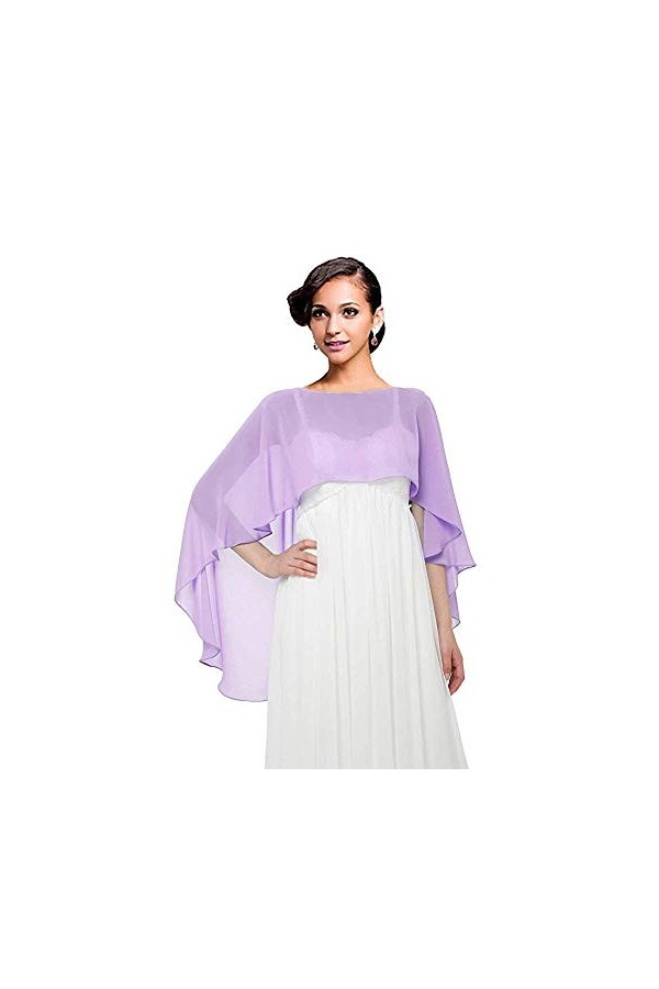 TPSAADE Longue écharpe en mousseline douce pour femme et pashmina pour soirée, Blanc., taille unique