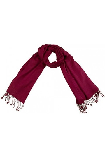 Shirin Sehan Pashmina de, 70% cachemire, 30% Soie Écharpe/Boléro Fuchsia - Rose - M