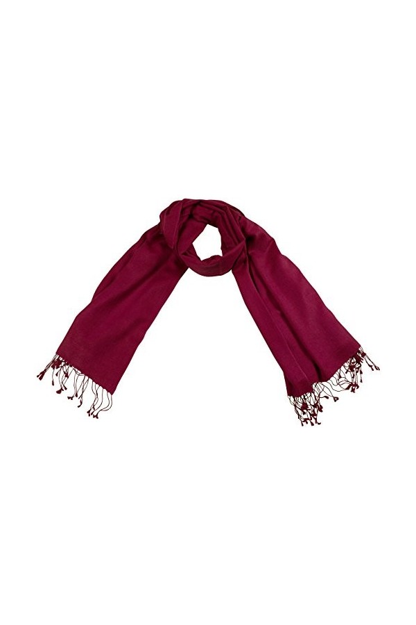 Shirin Sehan Pashmina de, 70% cachemire, 30% Soie Écharpe/Boléro Fuchsia - Rose - M