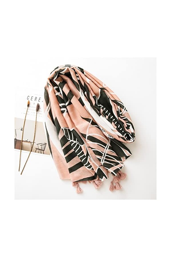 Kigauru Écharpe Écharpe Châle Viscose Gland Floral Tête Wraps Pashmina Étole 180 * 100Cm Color : A, Size : 180cm*100cm 