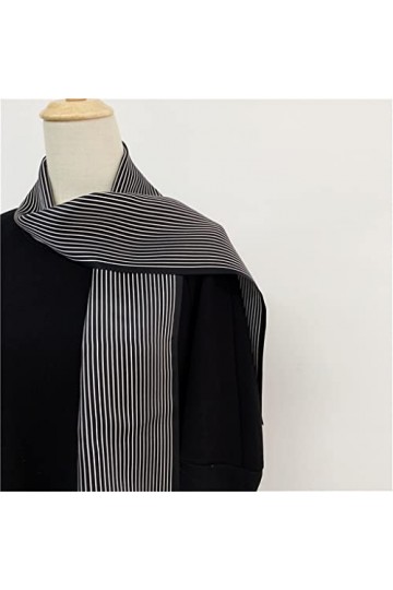 Echarpes Femme Été Section Mince Fine Soie Longue Bande Petite écharpe en Soie Printemps et Automne Section Mince des Femmes 