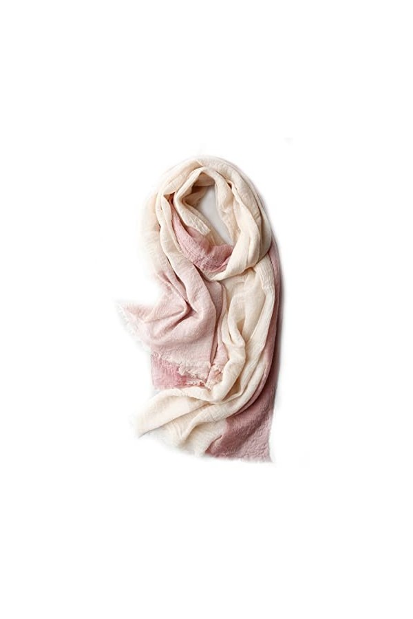 Foulard en soie, écharpe de couverture pour lhiver super doux solide couleur classique chaud long châle en cachemire grande 
