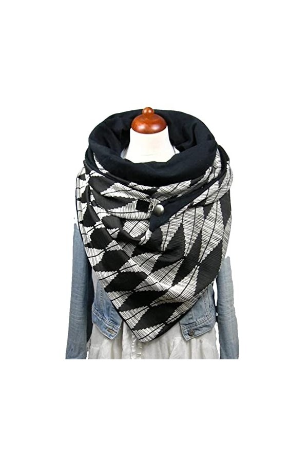 ACiyD Écharpe en Cachemire Hiver Femmes Bouton dimpression à Pois Solides châles Chauds écharpe écharpes Femmes châles C Ta