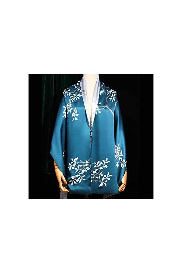 Femme Écharpe Foulard en Soie Femme Printemps et Automne Robe en Soie avec Un Banquet Châle Grande Cape avec Boucle Écharpe C