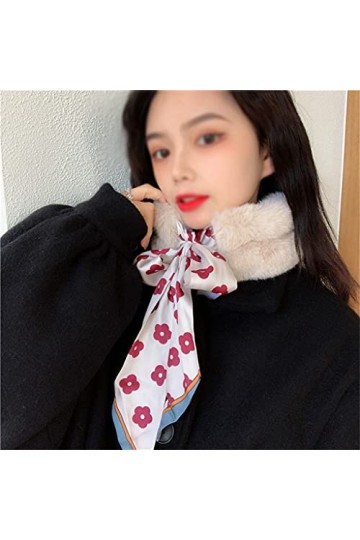 DYXYH Hiver Chaud Petit écharpe Femmes coréen Hiver courrier Fourrure courrier Mignon Foulard Foulard Color : A, Size : One 