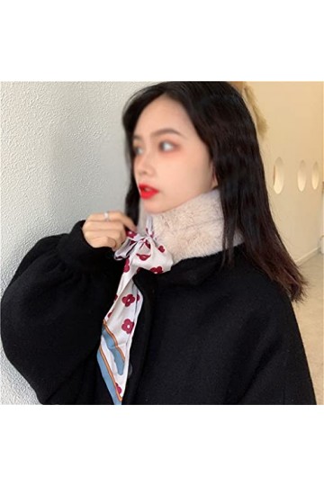 DYXYH Hiver Chaud Petit écharpe Femmes coréen Hiver courrier Fourrure courrier Mignon Foulard Foulard Color : A, Size : One 
