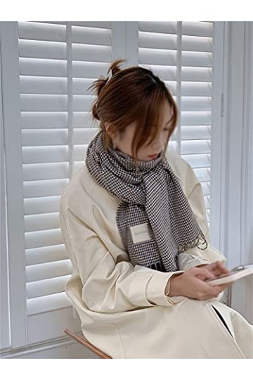 DYXYH Écharpe Femme Petite Section Mince à Carreaux Chaude Automne et Hiver BABO châle Foulard Femelle enveloppe Color : A, 