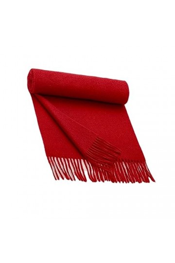 Pulcykp Cachemire Hiver Écharpe Femmes Doux Foulards Laine Écharpe Couleur Unie Cachemire Wrap 32-005 Red