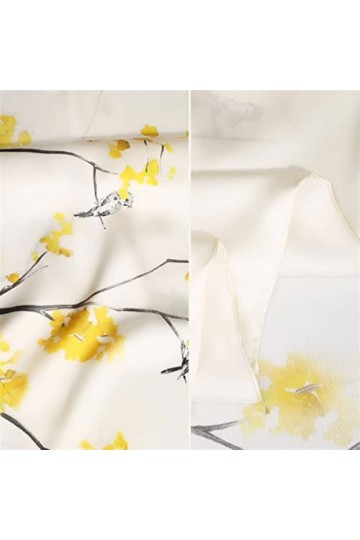 SISWIM Femme Écharpe Châle en Soie de mûrier à la Mode et Polyvalent Printemps et Automne écharpe Jupe et Robe Cadeau de la S