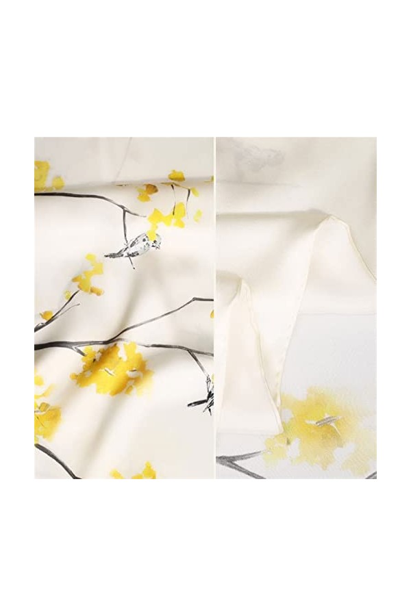 SISWIM Femme Écharpe Châle en Soie de mûrier à la Mode et Polyvalent Printemps et Automne écharpe Jupe et Robe Cadeau de la S