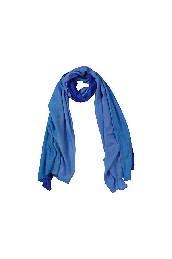 De Kulture Works Himalayan Tissé à la main Himachal 100 % Pashmina Fine Wool Stole/Shawl/Scarf