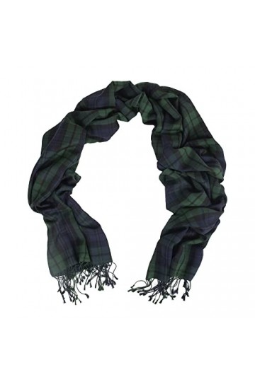 Lona Scott Châle en cachemire pashmina, montre noire, montre noire, taille unique