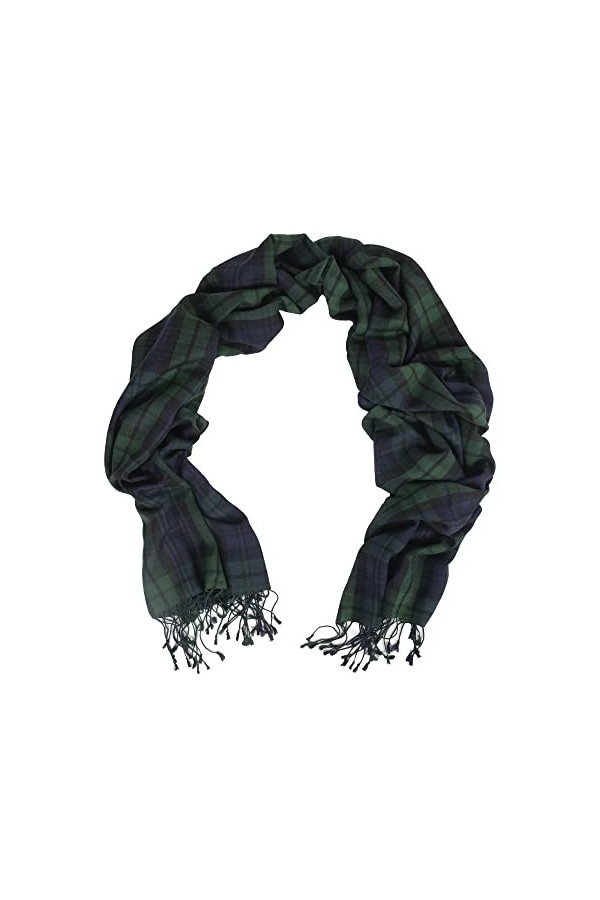 Lona Scott Châle en cachemire pashmina, montre noire, montre noire, taille unique