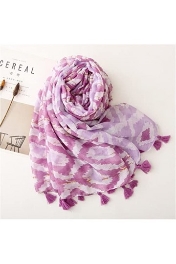 Yalych Femmes écharpe Impression Coton Sentiment Viscose hijabs écharpes for Dames châles enveloppes Pashmina étoles Décorati