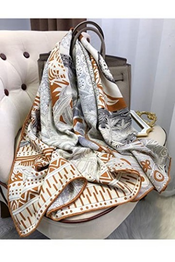 Yalych Femmes Grande Couverture carrée écharpe enveloppes Pashmina Soie Cachemire Hiver écharpes châle Cape Foulard Accessoir
