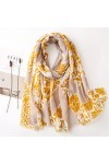 Yalych Femmes Chine Pure Floral Fringe Viscose Châle Écharpe Printemps Été Wrap Pashmina Étole Foulard Bufandas Décoration de