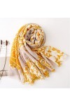 Yalych Femmes Chine Pure Floral Fringe Viscose Châle Écharpe Printemps Été Wrap Pashmina Étole Foulard Bufandas Décoration de
