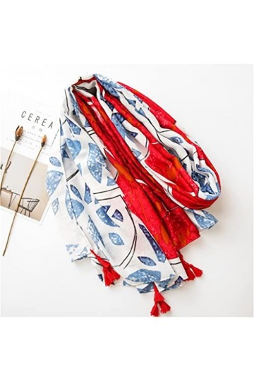 Yalych Feuilles Floral Gland Viscose Châle Écharpe Dames Tête Wraps Pashmina Étole 180 * 100Cm Décoration de la Robe