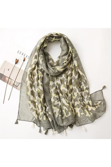 Yalych Léopard Gland Viscose Châle Écharpe Foulard Automne Hiver Foulards Hijab Étole Bufandas Wrap Pashmina Accessoires pour
