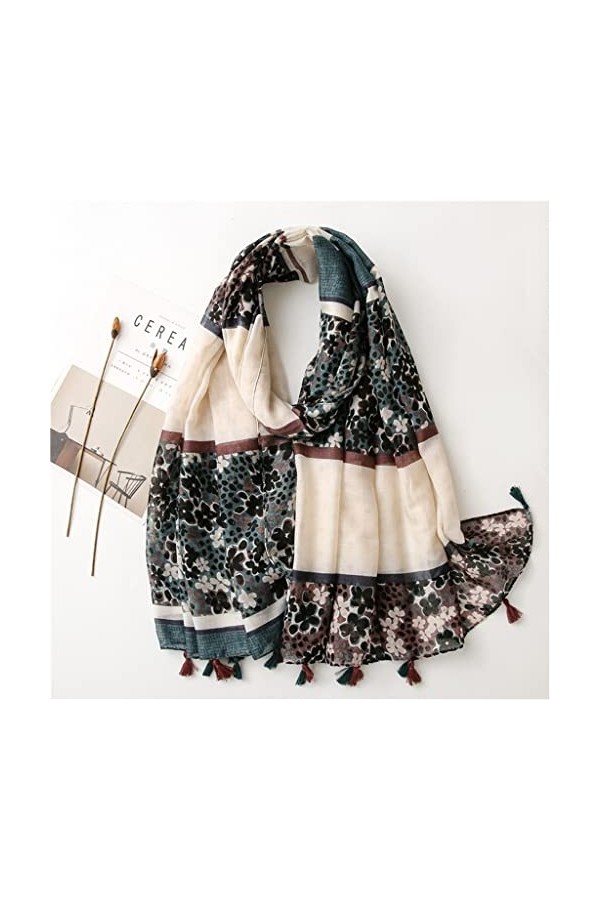 Yalych Léopard Gland Viscose Châle Écharpe Foulard Automne Hiver Foulards Hijab Étole Bufandas Wrap Pashmina Accessoires pour