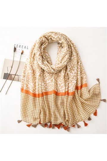 Yalych Patchwork Gland Viscose Châle Écharpe Dame Pashmina Étole 180 * 90Cm Décoration de la Robe