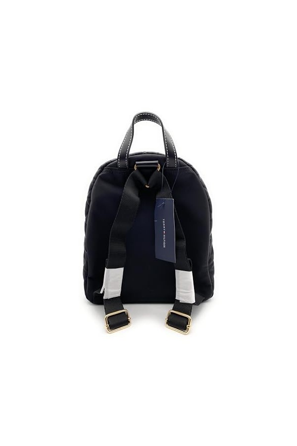 Tommy Hilfiger BagPack5018 Sac à dos de ville - Noir - Aspect matelassé - 30 x 25 x 12 cm - Poignée de transport - Bagage à m